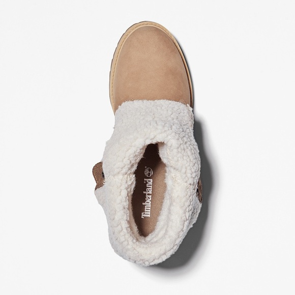 Timberland Authentics Waterproof Roll-Top Boot Size 7.5 Light Brown Nubuck - Picture 2 of 14